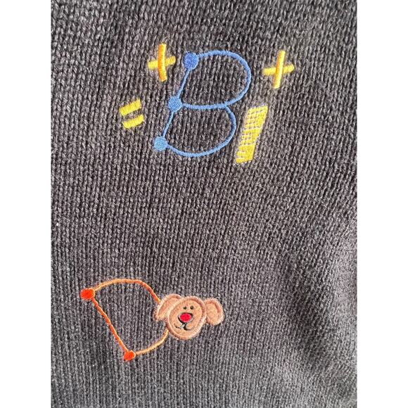 Bechamel Women Vintage 90s Novelty Cottage School Teacher Cardigan Zip Sweater M - Picture 7 of 13